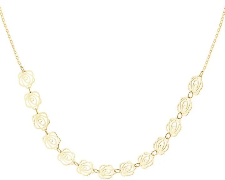 Złoty naszyjnik - kwiaty