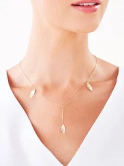 Złoty naszyjnik - liście