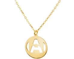 Złoty naszyjnik - litera A
