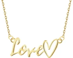 Złoty naszyjnik - love, serce
