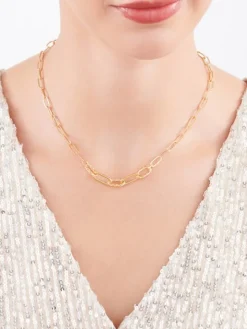 Złoty naszyjnik - paper clip