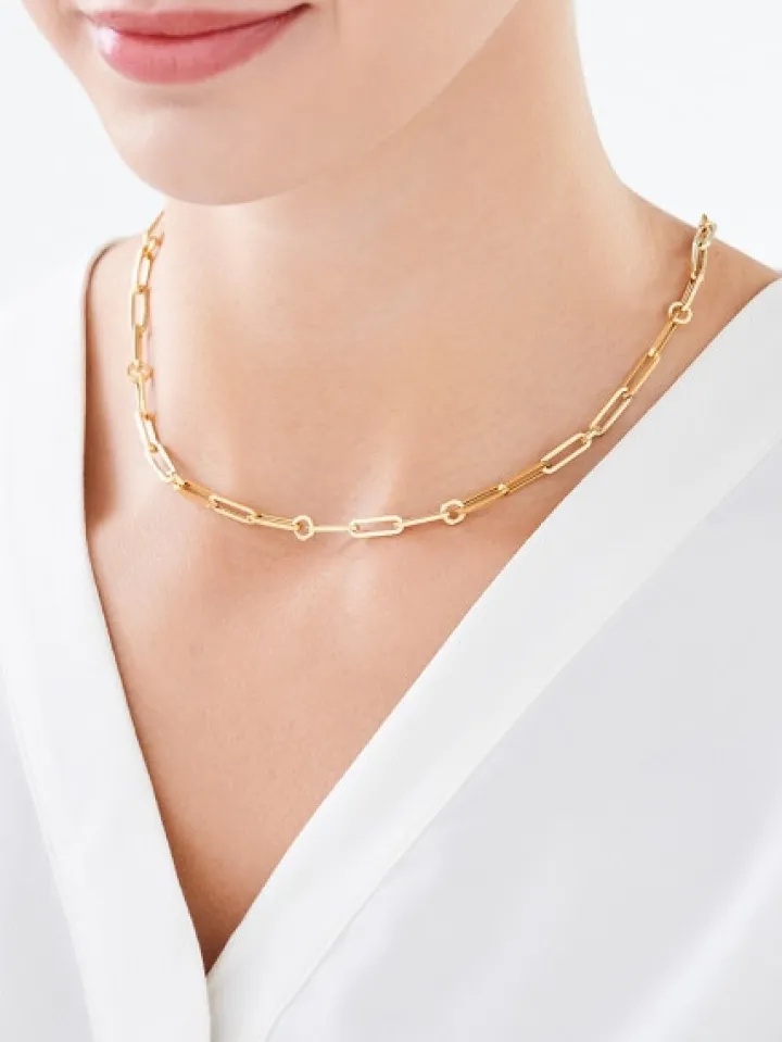 Złoty naszyjnik - paper clip