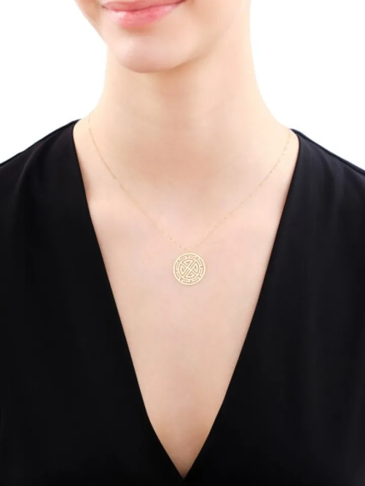 Złoty naszyjnik - rozeta