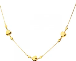 Złoty naszyjnik - serca