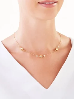 Złoty naszyjnik - serca