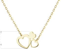 Złoty naszyjnik - serca