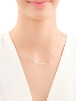 Złoty naszyjnik -  serca