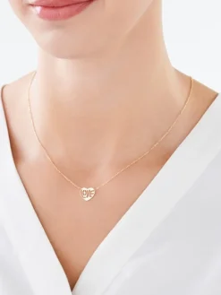 Złoty naszyjnik - serce, love