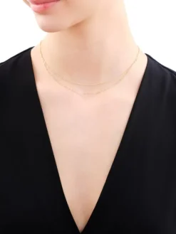 Złoty naszyjnik - singapurka, skręcone blaszki