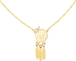 Złoty naszyjnik, ankier - łapacz snów