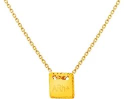 Złoty naszyjnik, ankier - ARh+