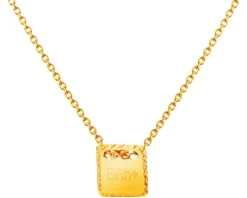 Złoty naszyjnik, ankier - BRh+