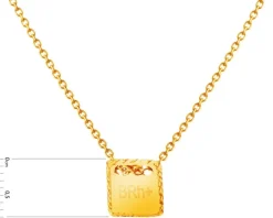 Złoty naszyjnik, ankier - BRh+