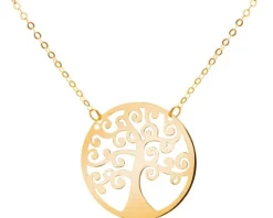 Złoty naszyjnik, ankier - drzewko