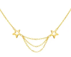 Złoty naszyjnik, ankier - gwiazdy