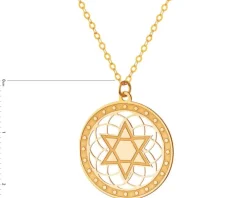 Złoty naszyjnik, ankier - gwiazda