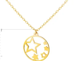 Złoty naszyjnik, ankier - gwiazdy