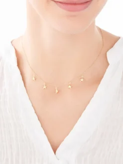 Złoty naszyjnik, ankier - gwiazdy