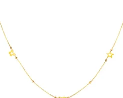 Złoty naszyjnik, ankier - gwiazda, nieskończoność, motyl