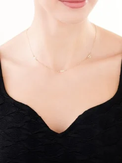 Złoty naszyjnik, ankier - gwiazda, nieskończoność, motyl