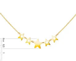 Złoty naszyjnik, ankier - gwiazdy