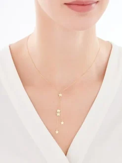 Złoty naszyjnik, ankier - gwiazdy