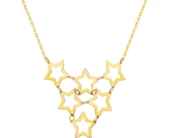 Złoty naszyjnik, ankier - gwiazdy