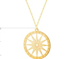 Złoty naszyjnik, ankier - gwiazda