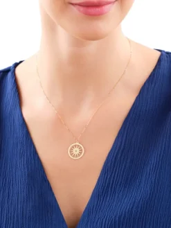 Złoty naszyjnik, ankier - gwiazda