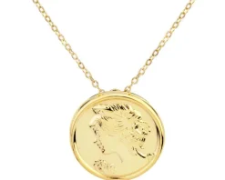 Złoty naszyjnik, ankier - kamea