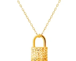 Złoty naszyjnik, ankier - kłódka