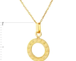 Złoty naszyjnik, ankier - koło