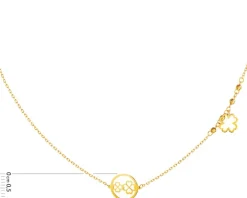 Złoty naszyjnik, ankier - koniczyny