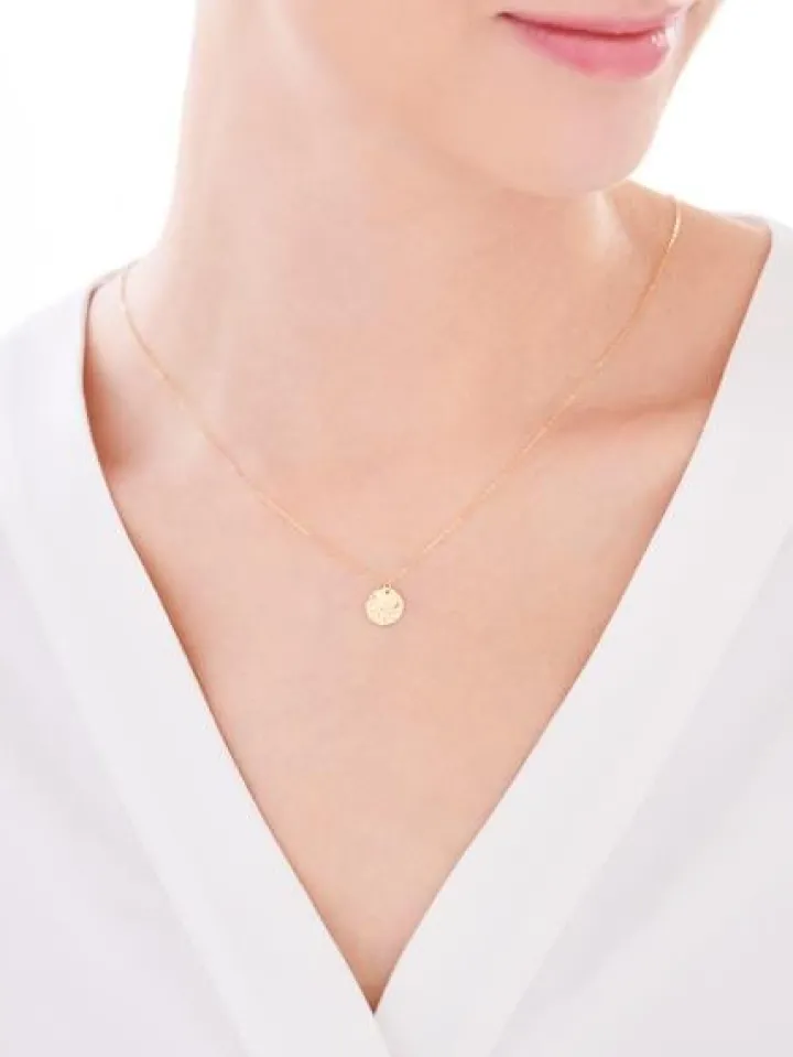 Złoty naszyjnik, ankier - koła