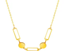 Złoty naszyjnik, ankier - koła