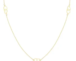 Złoty naszyjnik, ankier - koła, serca