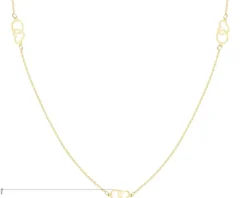 Złoty naszyjnik, ankier - koła, serca