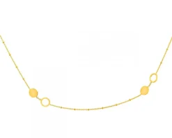 Złoty naszyjnik, ankier - koła