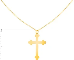 Złoty naszyjnik, ankier - krzyż