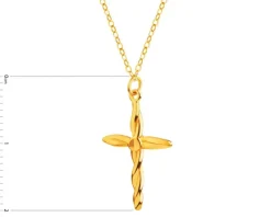 Złoty naszyjnik, ankier - krzyż