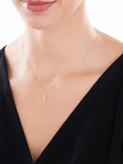 Złoty naszyjnik, ankier - krzyż