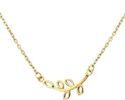 Złoty naszyjnik, ankier - liście