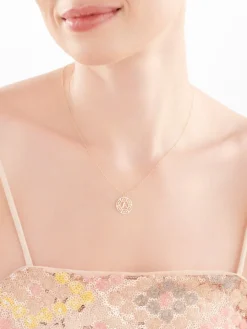 Złoty naszyjnik, ankier - litera A