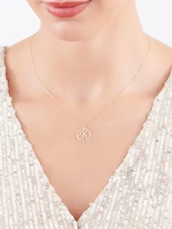 Złoty naszyjnik, ankier - litera K