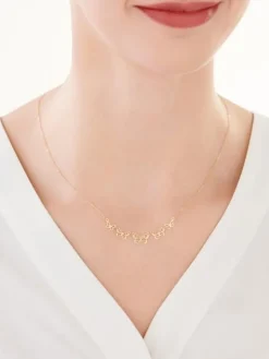 Złoty naszyjnik, ankier - motyle