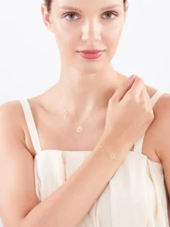 Złoty naszyjnik, ankier - motyle