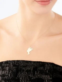 Złoty naszyjnik, ankier - Nefretete