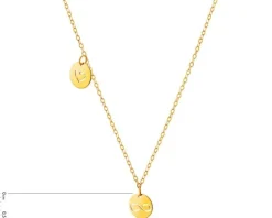 Złoty naszyjnik, ankier - nieskończonosć, serce