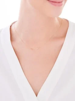 Złoty naszyjnik, ankier - paper clip