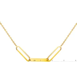 Złoty naszyjnik, ankier - paper clip